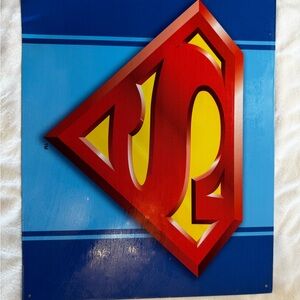Superman Logo Metal Sign